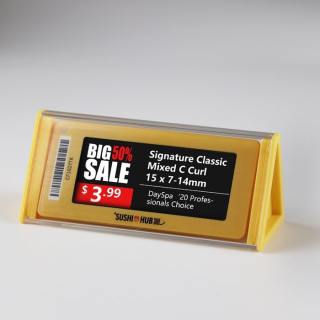 Cutie ESL transparenta pentru zona de panificatie sau delicatese