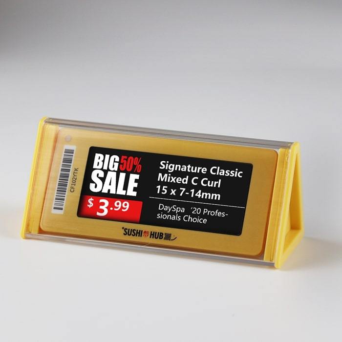 Cutie ESL transparenta pentru zona de panificatie sau delicatese