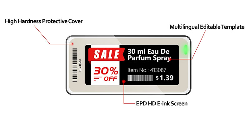 4 color ESL tag
