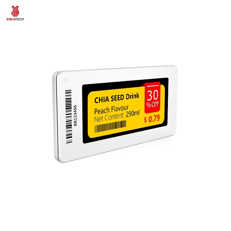 Seria Slim de etichete electronice pentru rafturi cu 4 culori de 2,9 inchi