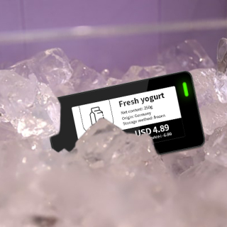 Etichetă digitală de raft pentru congelator, în mai multe limbi, de 2,13 inchi, rezistentă la apă