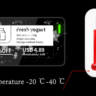 Etichetă digitală de raft pentru congelator, în mai multe limbi, de 2,13 inchi, rezistentă la apă