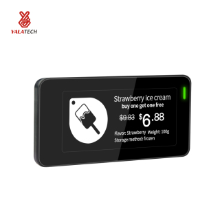 Etichetă digitală pentru rafturi pentru congelator de 2,9 inchi, în mai multe limbi, rezistentă la apă