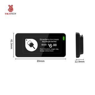 Etichetă digitală pentru rafturi pentru congelator de 2,9 inchi, în mai multe limbi, rezistentă la apă