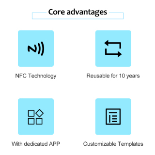 Etichetă digitală E-ink controlată mobil de 2,13 inchi